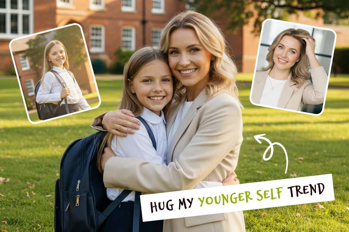 Hug My Younger Self Trend: Gemini Prompt and Animated Version