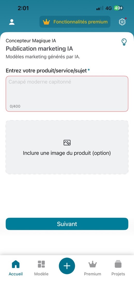 Créer une image avec citation argent - Etape 1