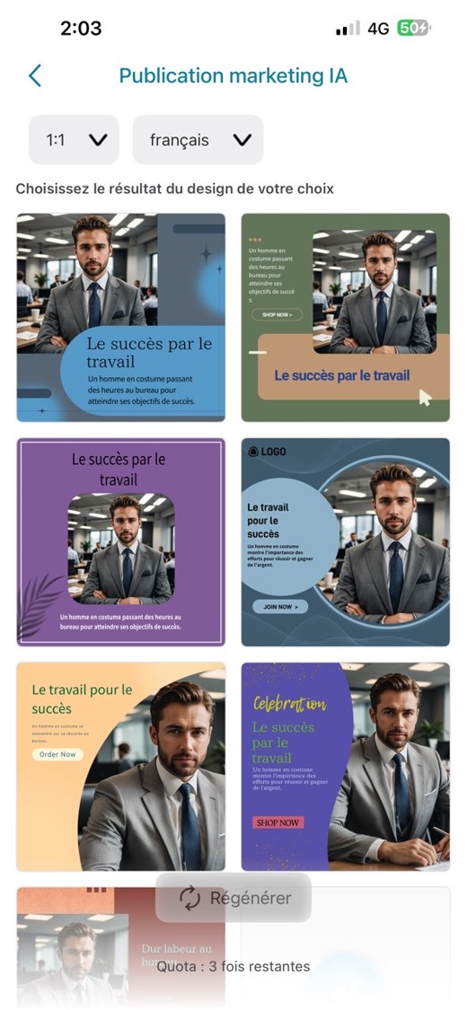 Créer une image avec citation argent - Etape 1