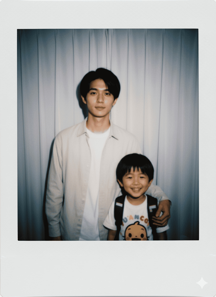 AI 小時候合照:拍立得