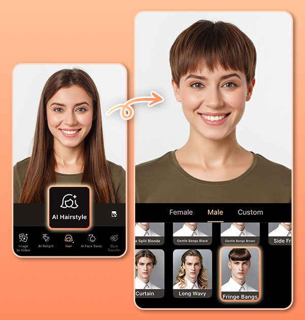 Try Male Hairstyles with the AI Hairstyle Tool