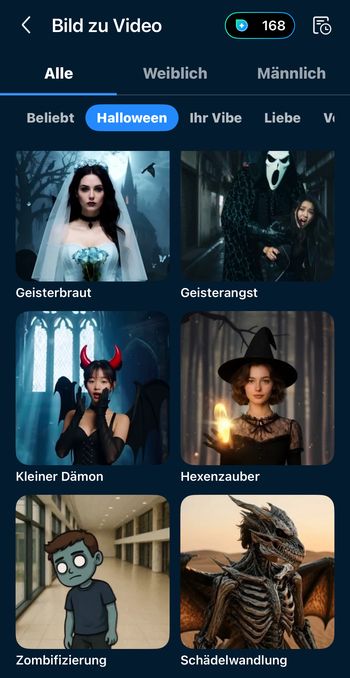 Bild-zu-Video Halloween-Vorlagen in PowerDirector