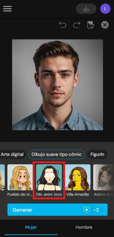 Filtros disponibles en MyEdit