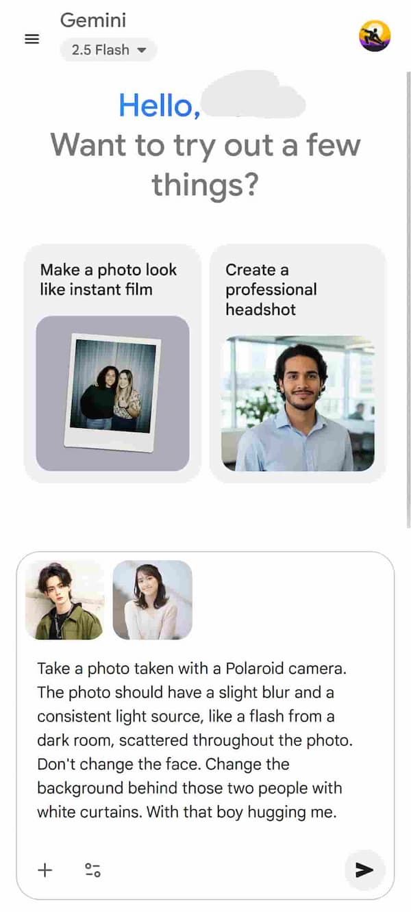 GeminiプロンプトAIチェキ