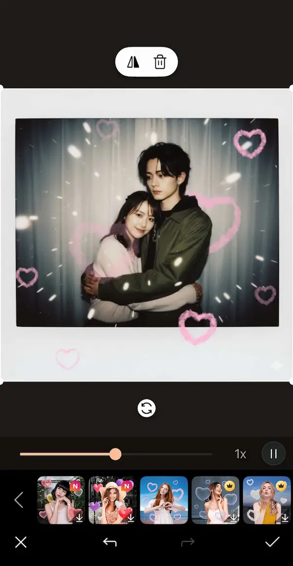 チェキ加工の例