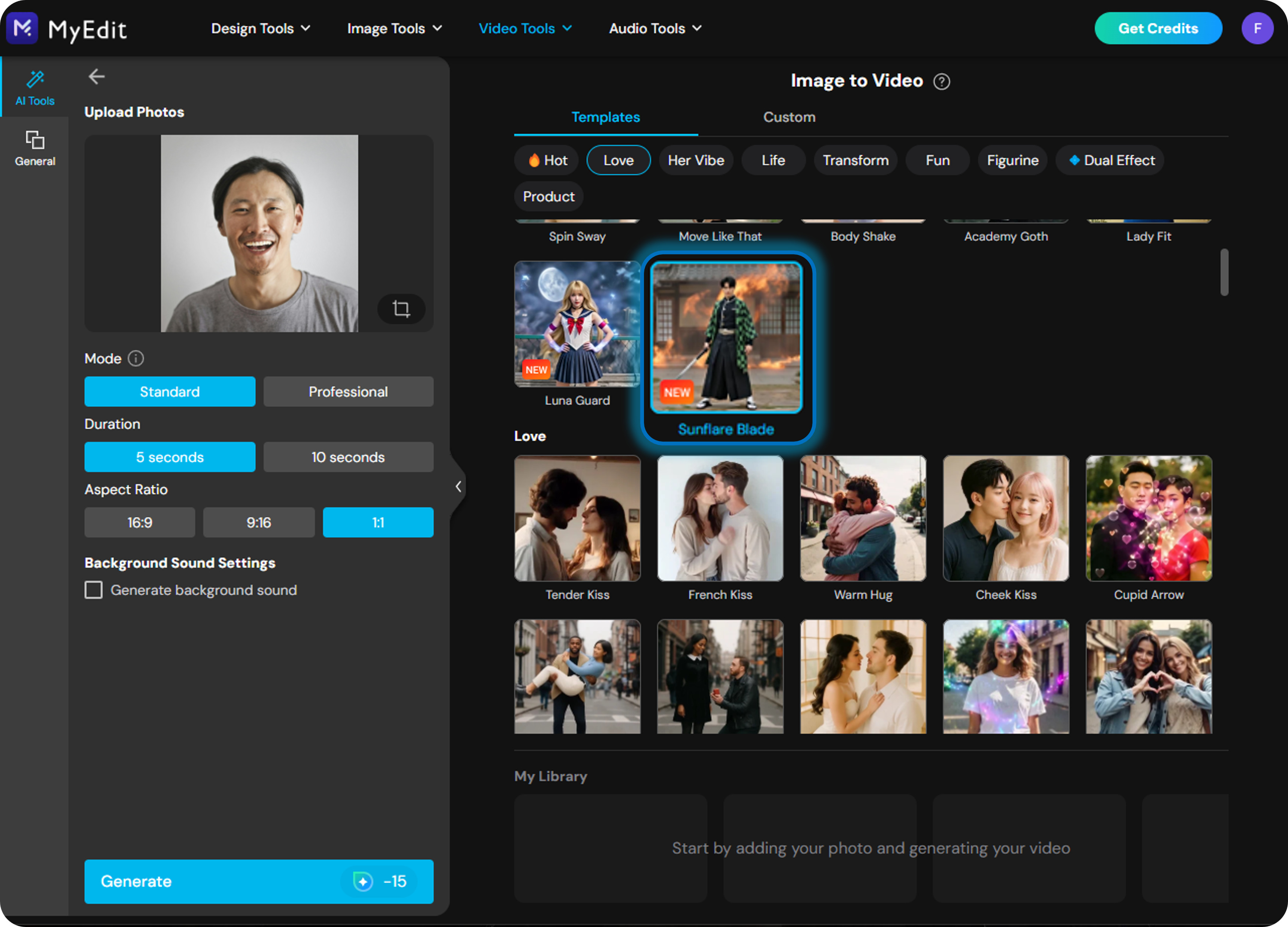 MyEdit - Demon Slayer Videos generieren mit KI