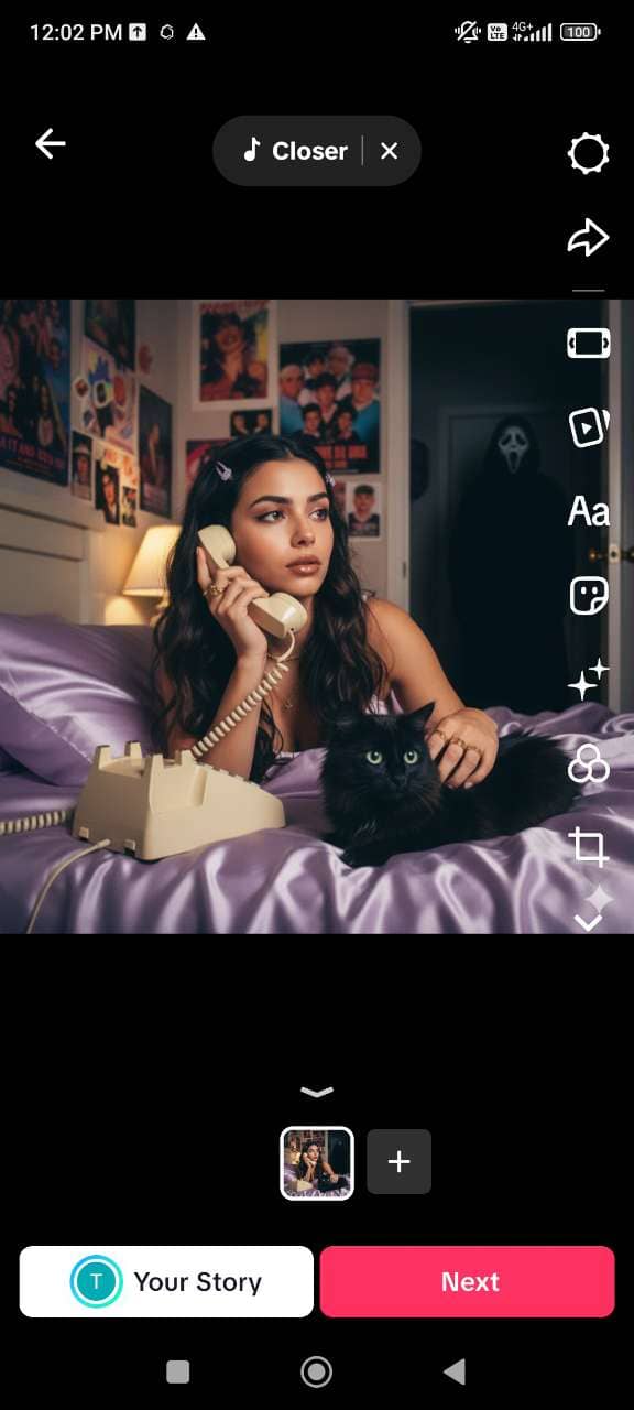 Share your Ghostface AI photo on social media