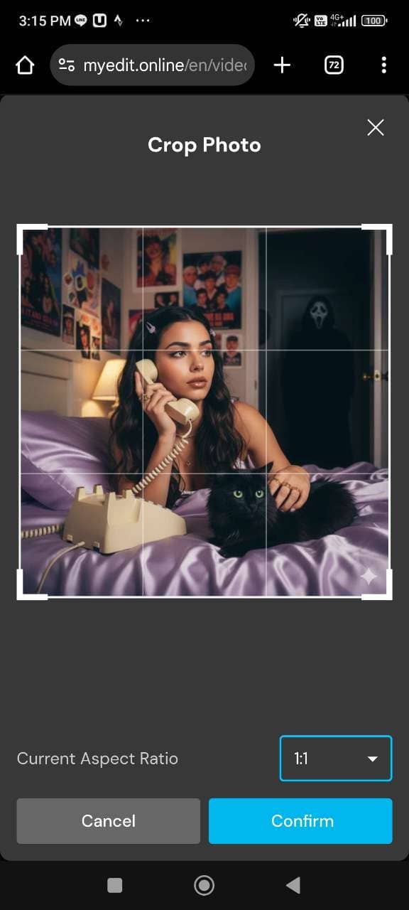 Upload Ghostface AI photo to MyEdit