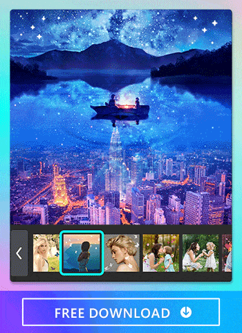 Use the best photo editor app PhotoDirector Mobile to add animated stickers to your photos