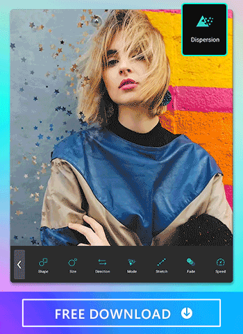Use the best photo editor app PhotoDirector Mobile to add dispersion effects to your photos