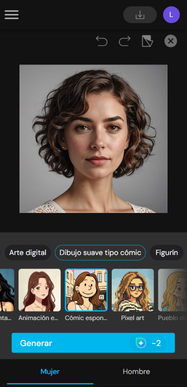 Filtros disponibles en MyEdit