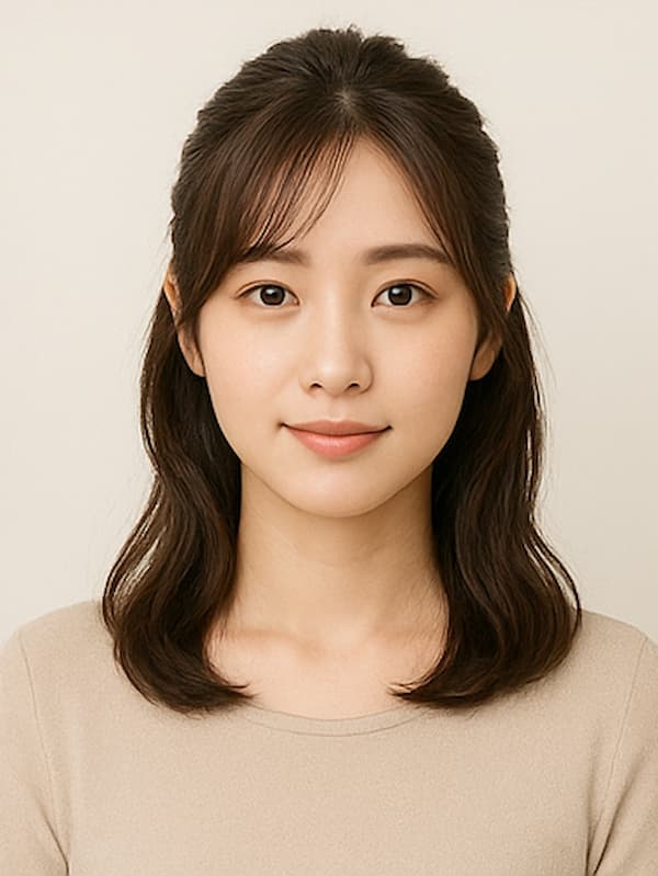 面長さんに似合う髪型サンプル