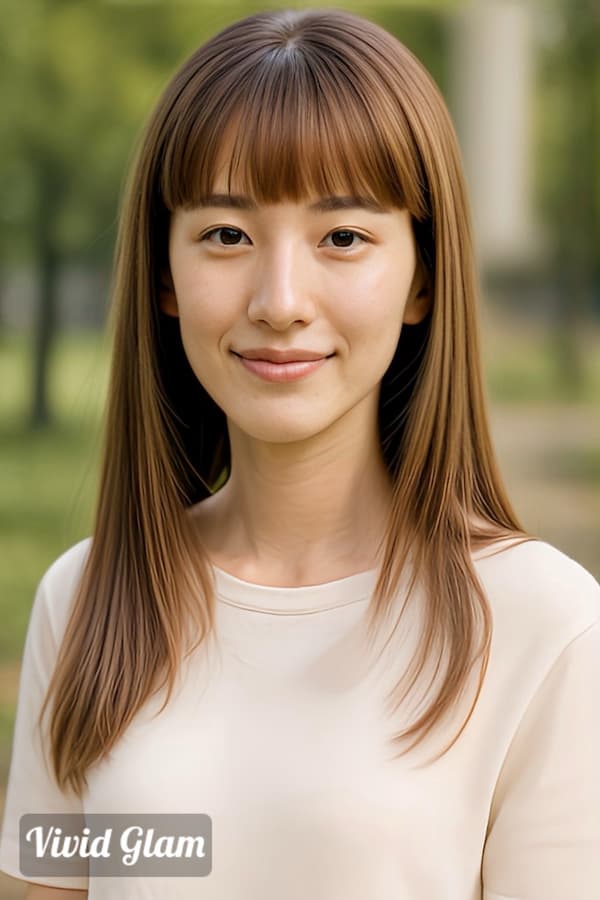 エアリーバングス茶色加工サンプル