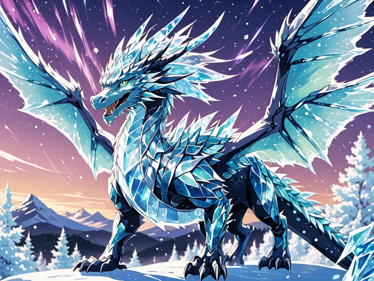 7 Best AI Dragon Ideas - Crystal Ice Dragon