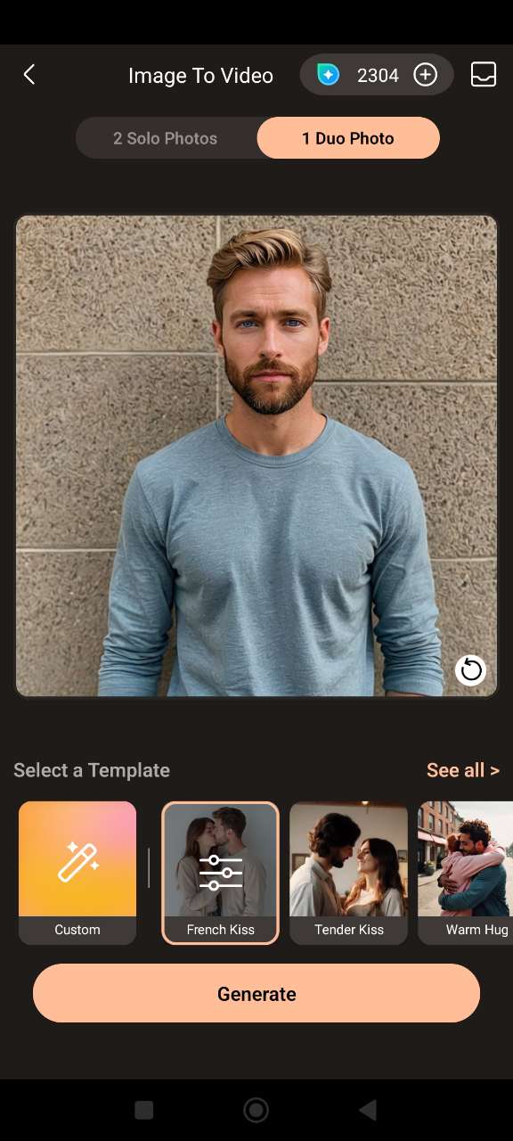 Upload images to create a video in PhotoDirector