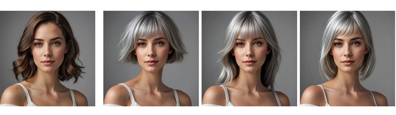 Imagen de estilos de cabello gris