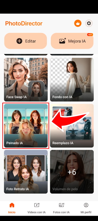 Herramientas de imagen de PhotoDirector