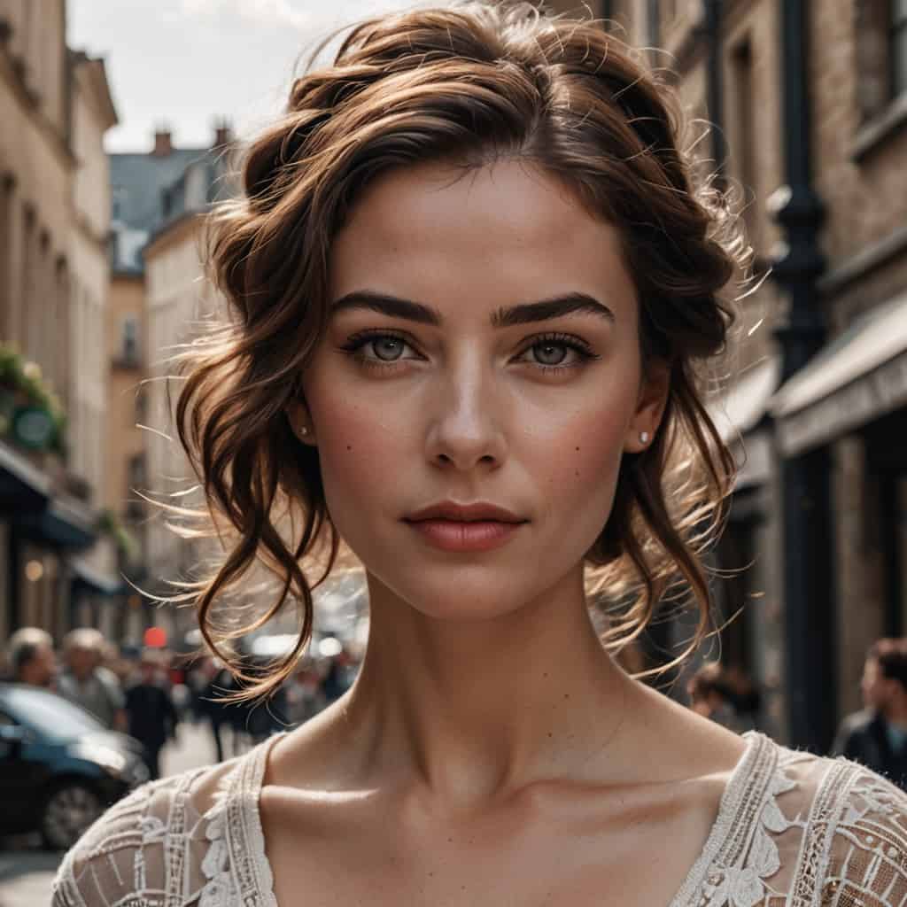 Imagen de referencia para probar cabello gris con PhotoDirector