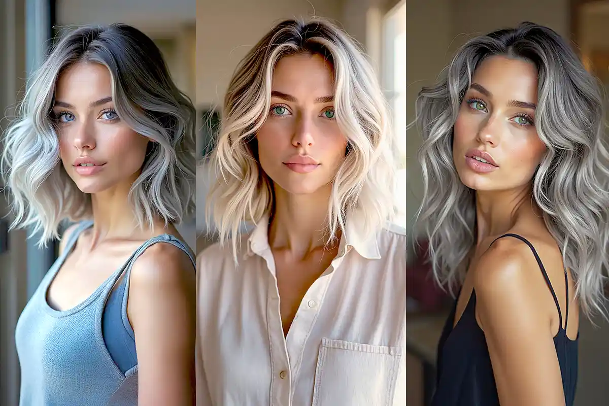 thumbnail de estilos de cabello gris y plateado