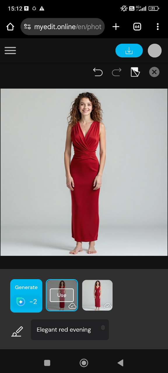 Generate outfit change in AI clothes editor