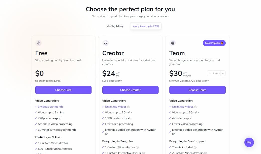HeyGenの使い方説明画面例