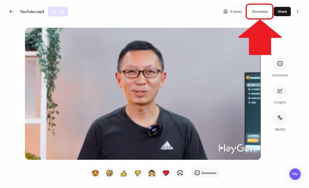 HeyGenの使い方説明画面例