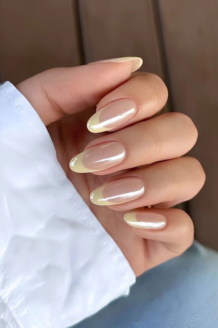 Butter Yellow French Tips