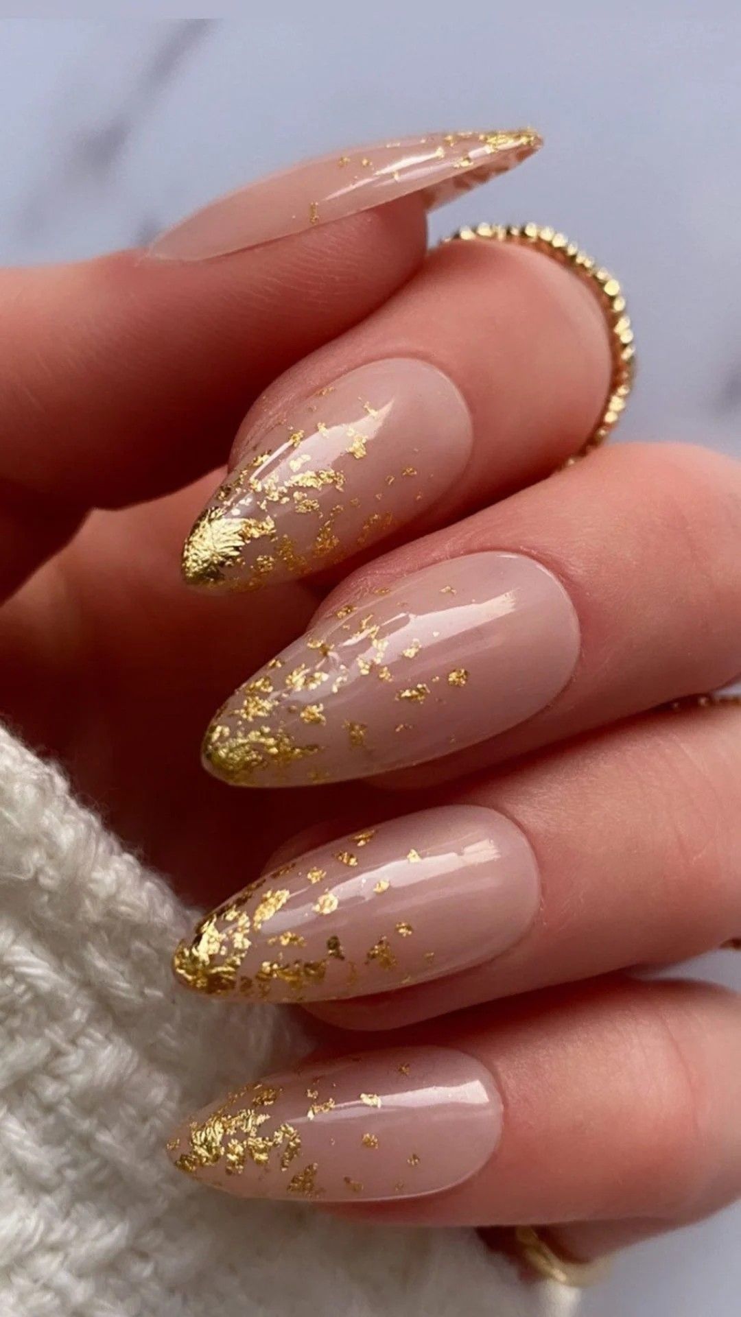 Gold Glitter French