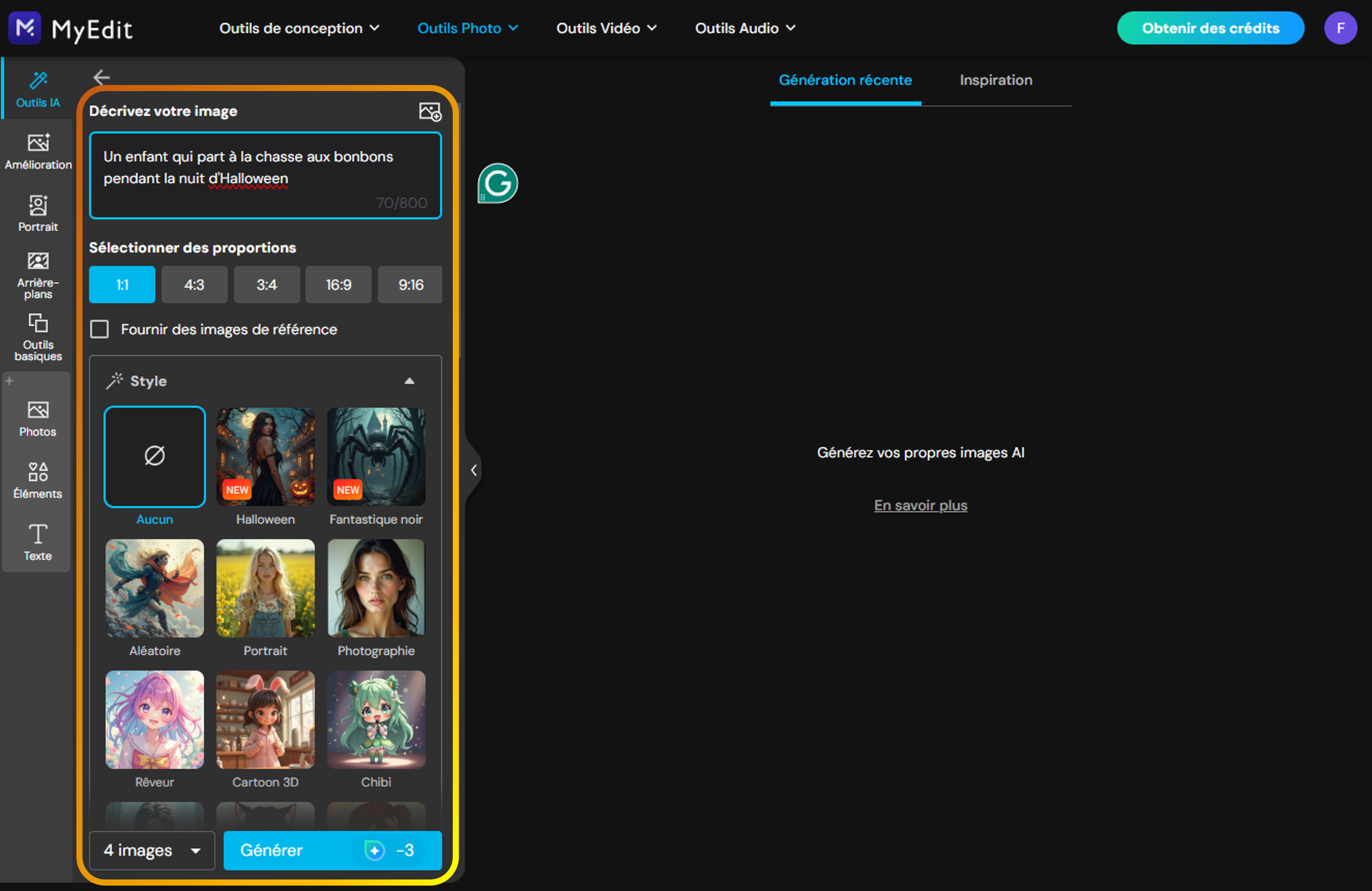 Tutoriel - Cr�er une image avec citation d'Halloween en ligne