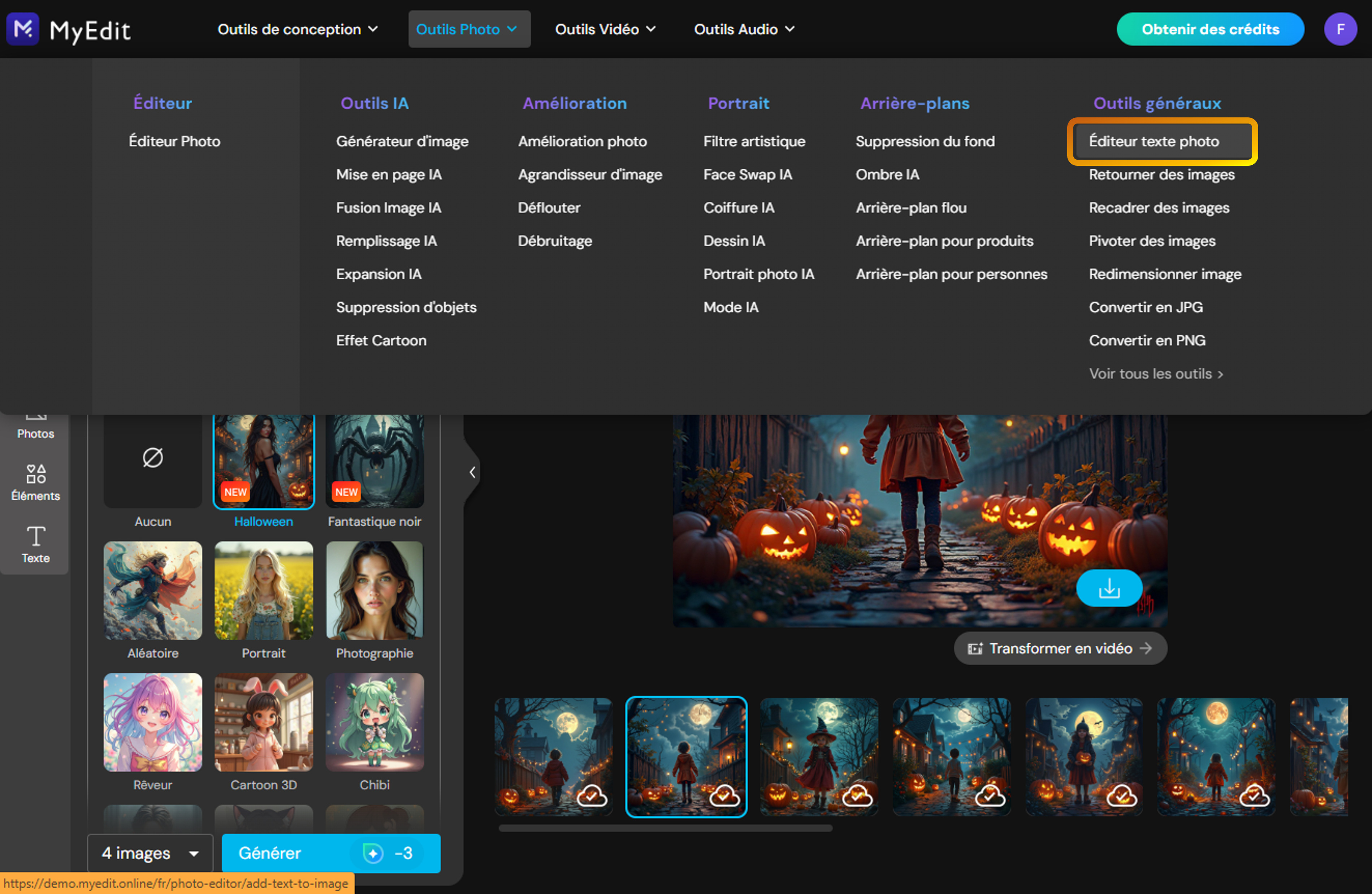 Tutoriel - Cr�er une image avec citation d'Halloween en ligne
