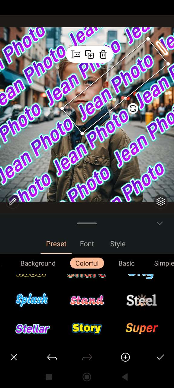 Save and share watermarked photo