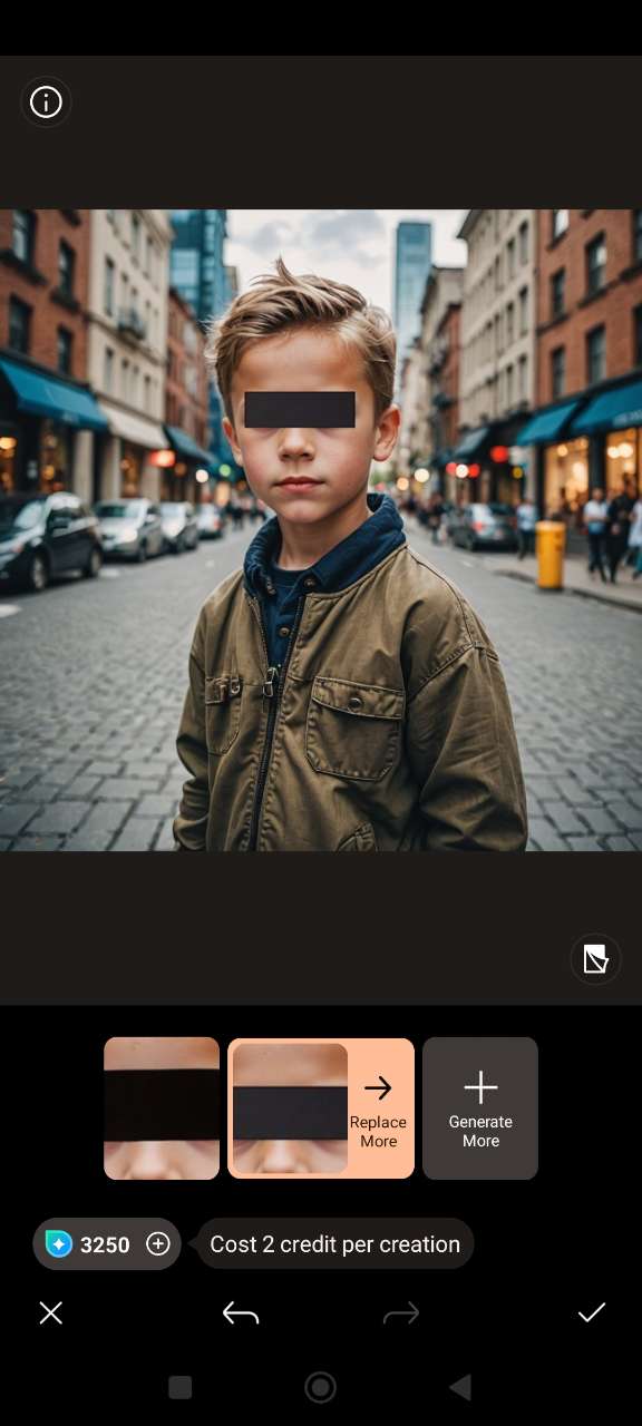 Censored photo with black bar