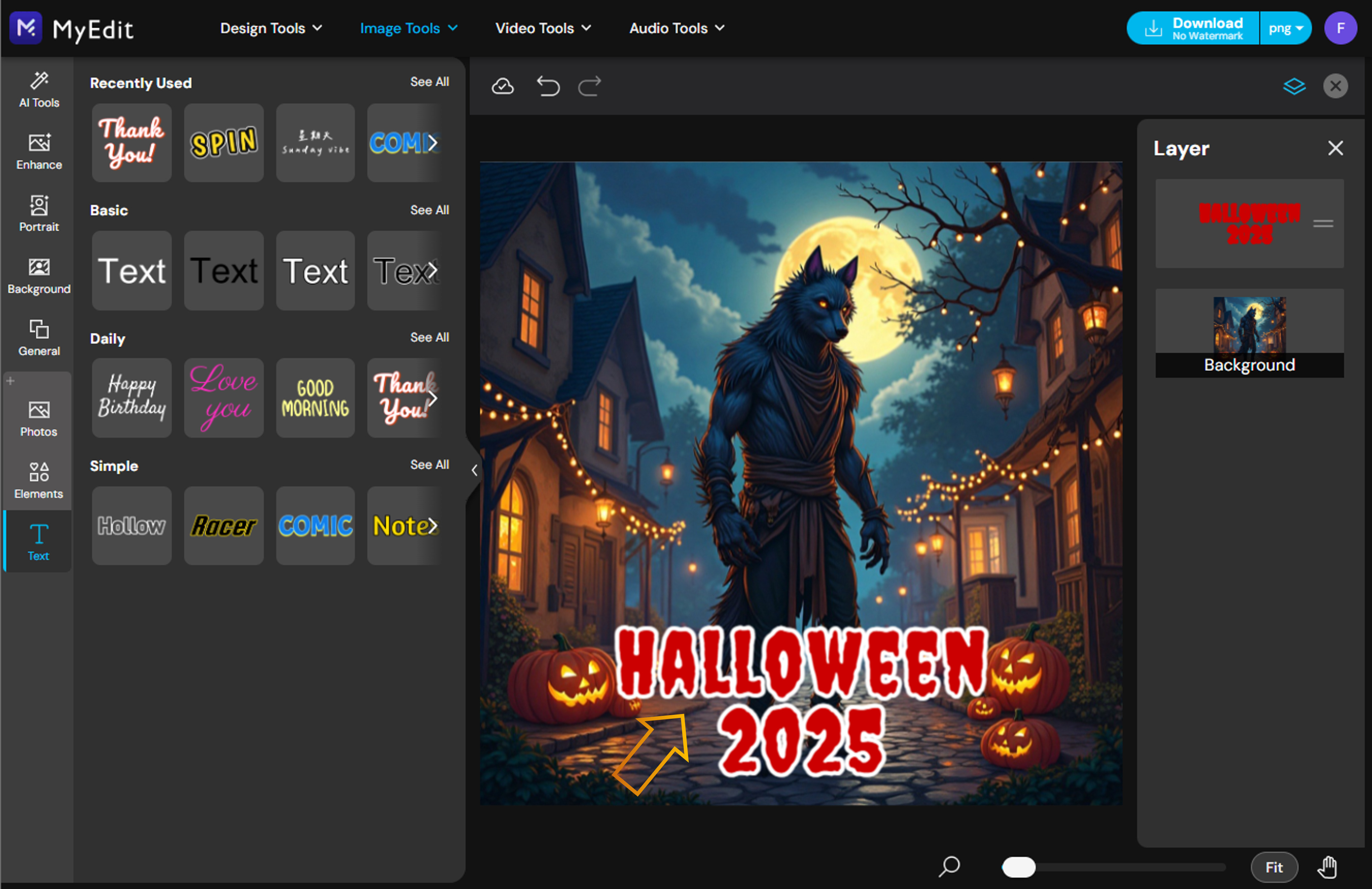 Tutorial - Create an image with Halloween quotes