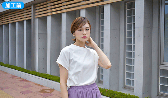 PhotoDirector AI 置き換えのサンプル