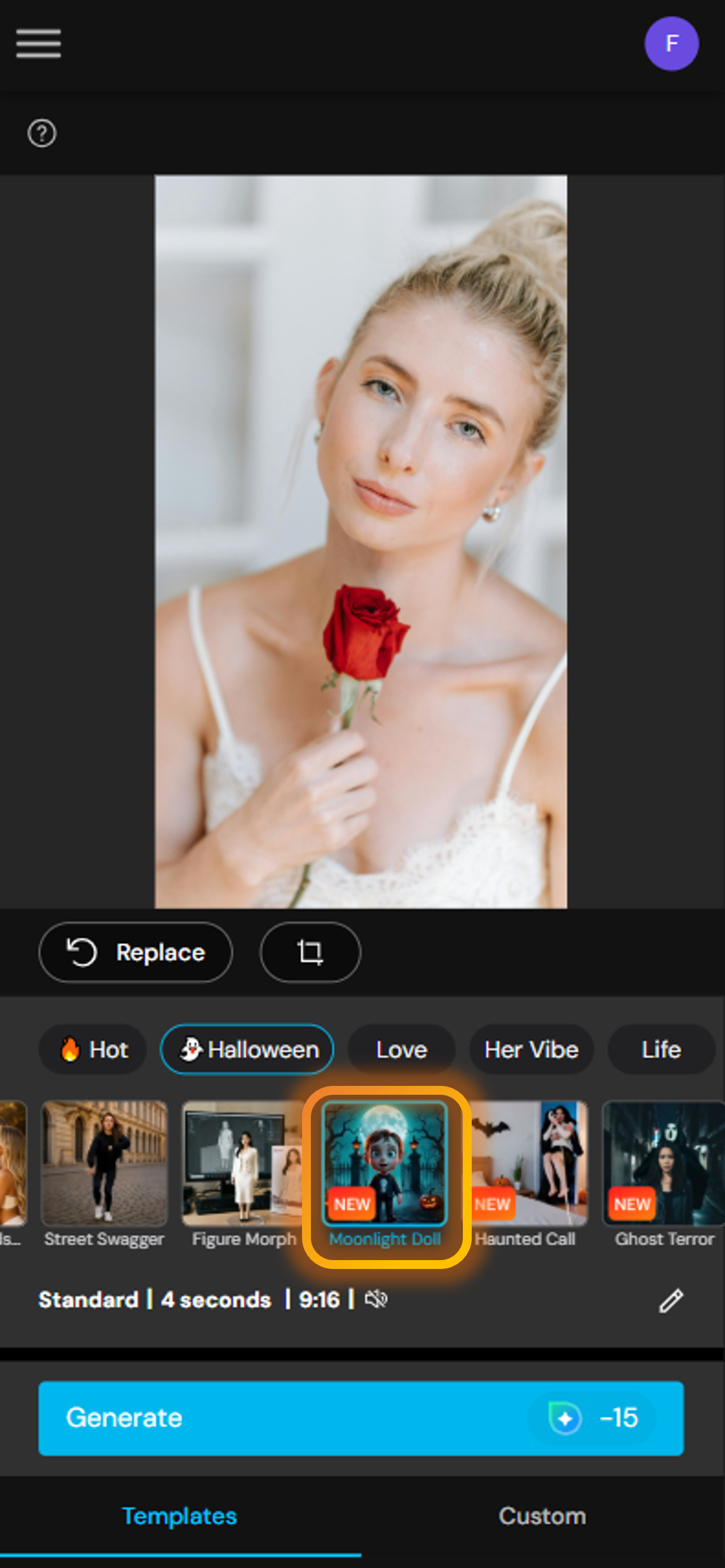 MyEdit - AI Tim Burton Video Filter - Step 2
