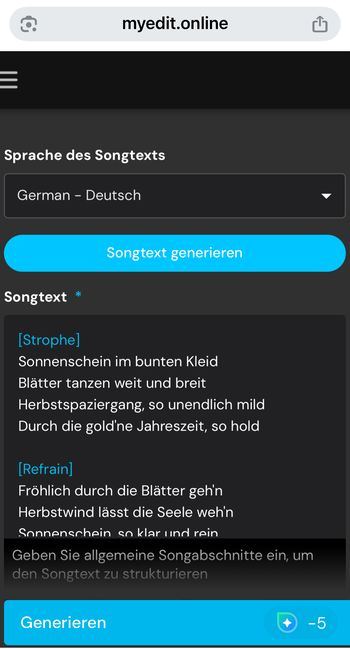 Überprüfe die KI-Songtexte