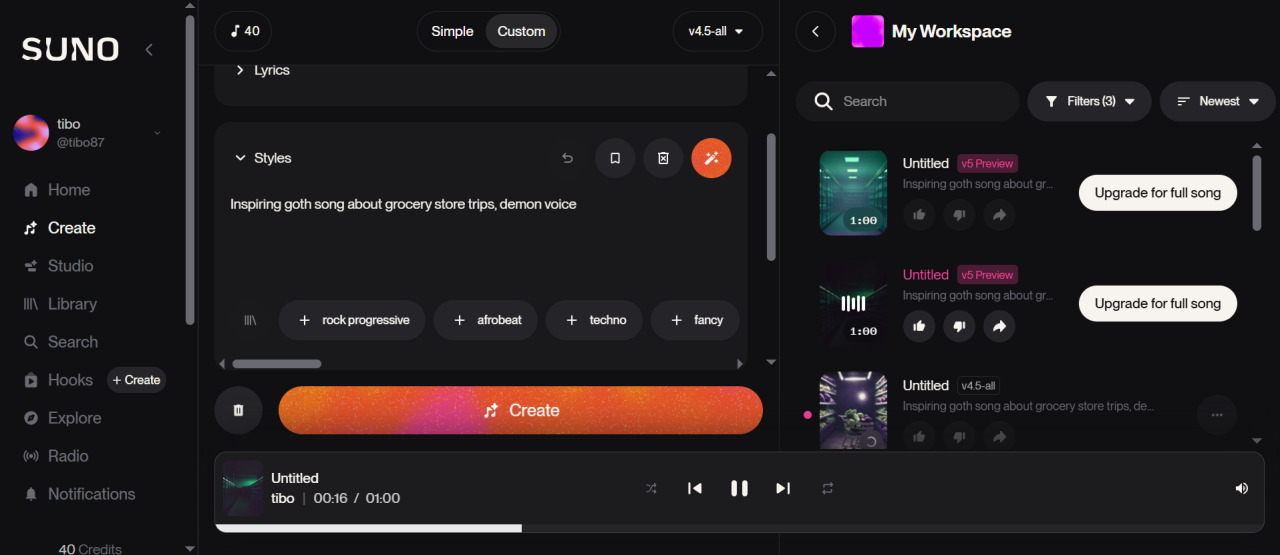 Suno KI-Musikgenerator