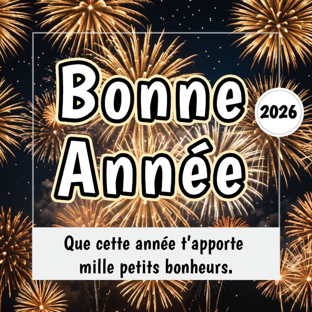 Carte de vœux humoristique pour 2026