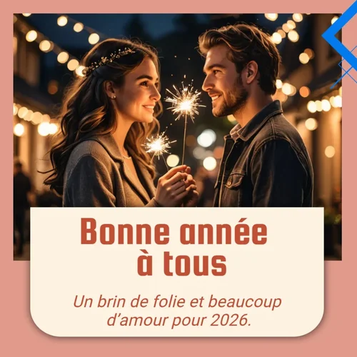 Image de vœux originale bonne année 2026