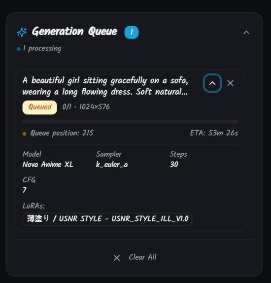 AI Gallery生圖排隊