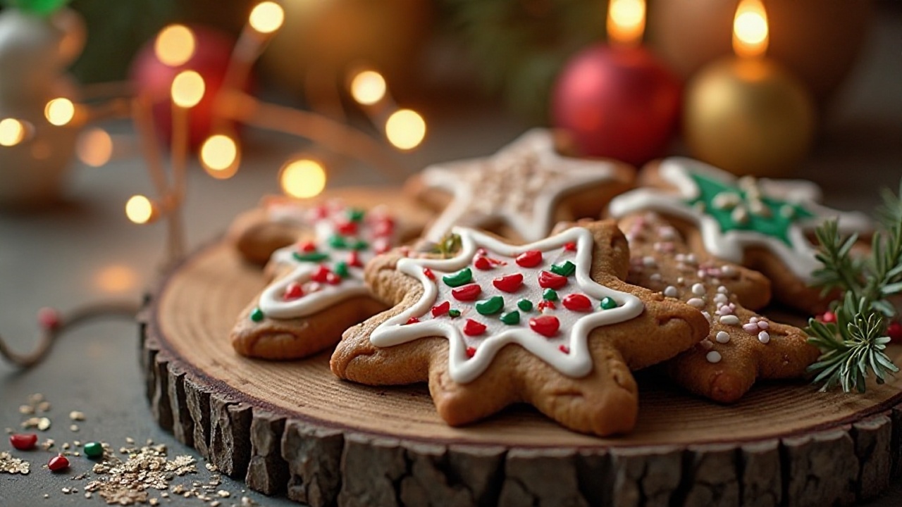 Wunderschön verzierte Lebkuchenplätzchen