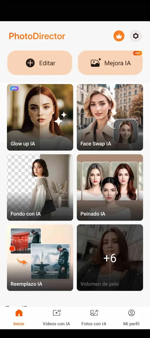 Herramientas Peinado IA de PhotoDirector