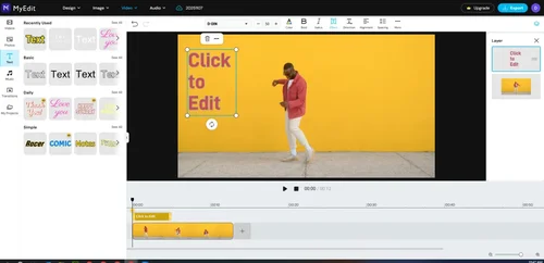 MyEdit éditeur vidéo en ligne