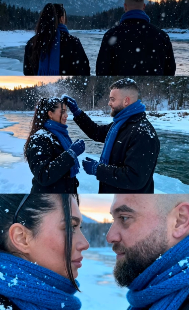 AI Snow Photo Couple