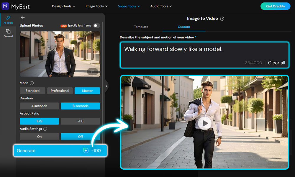 How to Create an AI Walking Video Online