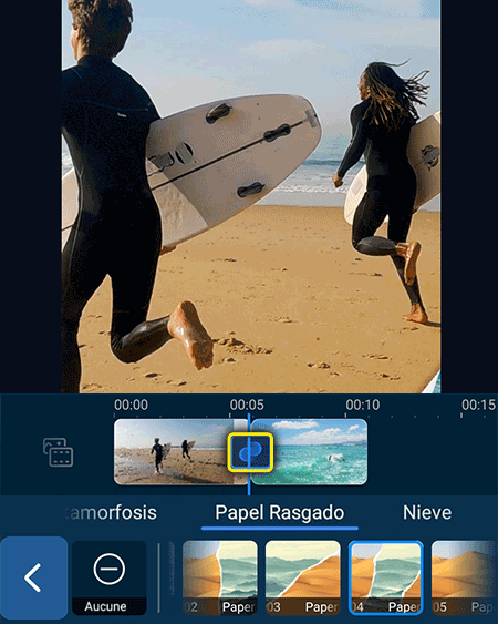 PowerDirector App - Añade transiciones y efectos