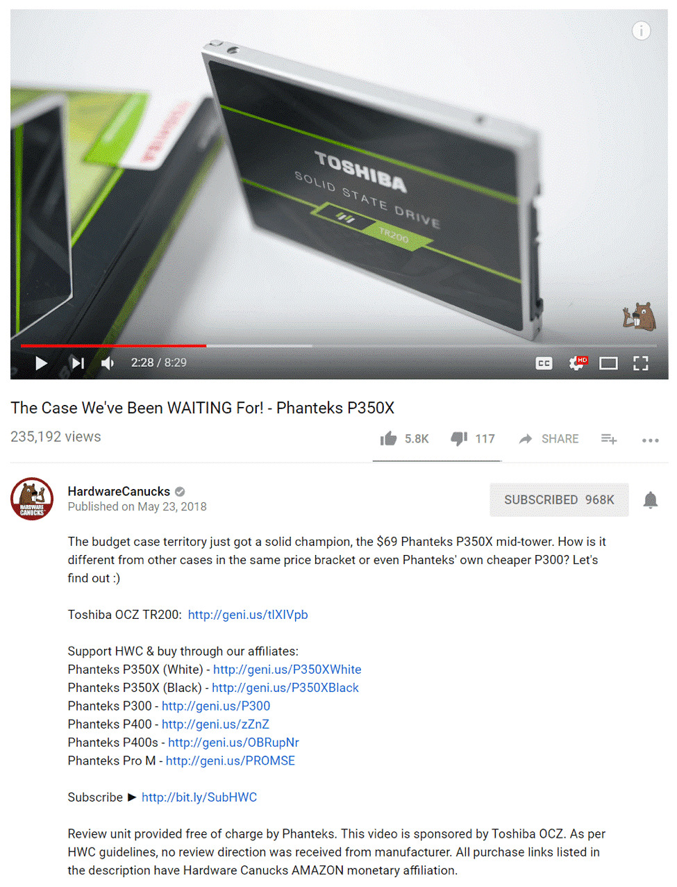 youtube video affiliate