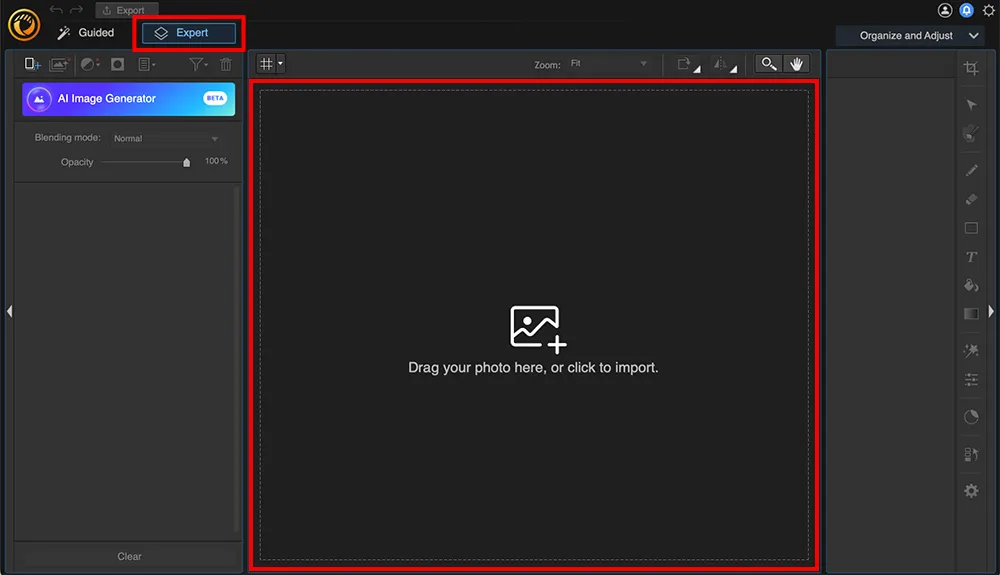 PhotoDirector interface