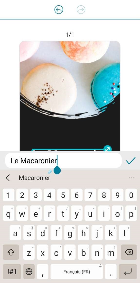 Promeo - editer texte
