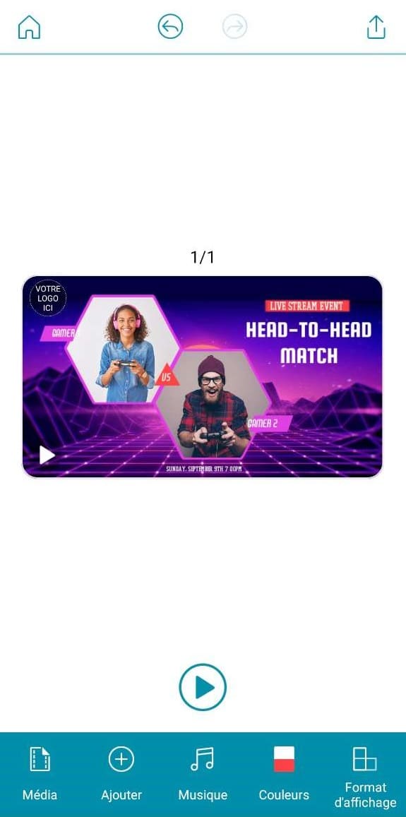 interface du concepteur d'intro video youtube de powerdirector